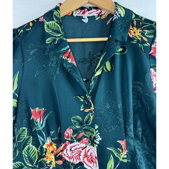 BCBGeneration Long Sleeve Pintuck Floral Blouse Womens Small1 - Picture 5 of 11